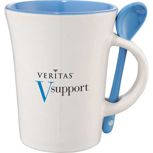 Promotional Drinkware | SM-6300 Dolce 10oz Ceramic Mug with Spoon