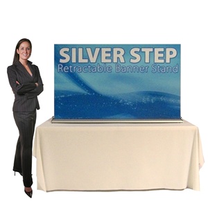 SilverStep Banner Stand Table Top | Trade Show Displays by ShopForExhibits