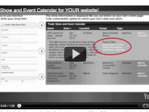 Trade Show Event Calendar for YOUR Website