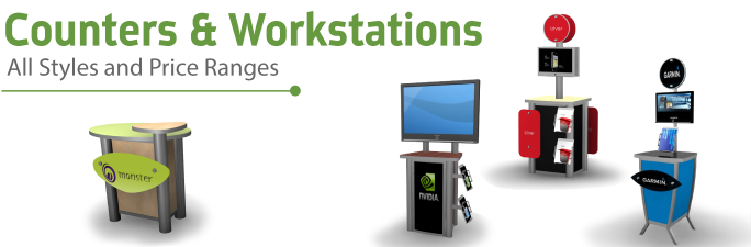 Counters, Workstations, Pedestals, Kiosks, and Monitor Stands, Displays |ShopFor