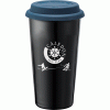 Promotional Giveaway Drinkware | Mega Double-Wall Ceramic Tumbler 15oz Blue-Blk 