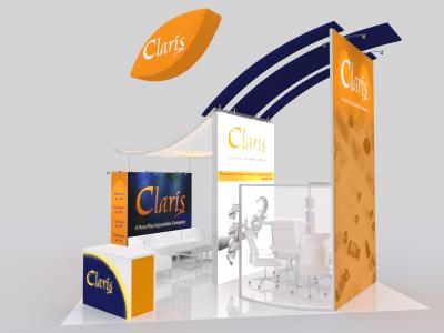 Display Rentals | 20 x 20 Island Claris Booth