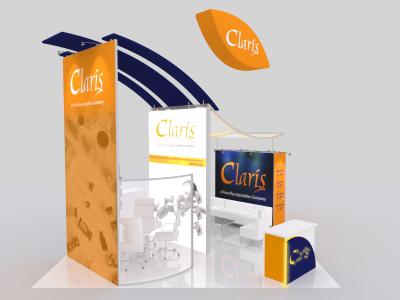 Display Rentals | 20 x 20 Island Claris Booth