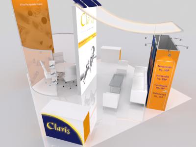 Display Rentals | 20 x 20 Island Claris Booth