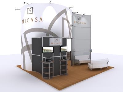 VK-5095 Visions Custom Modular Island Display | Trade Show Displays