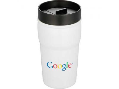 Promotional Giveaway Drinkware | Double-Wall Ceramic Tumbler With Hard Lid 10oz