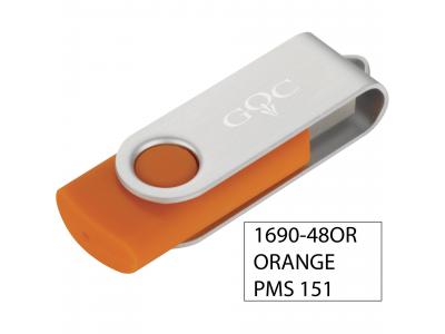 Promotional Giveaway Technology | Rotate Flash Drive 2GB Orange