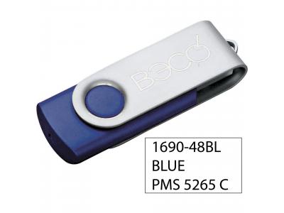 Promotional Giveaway Technology | Rotate Flash Drive 2GB Blue