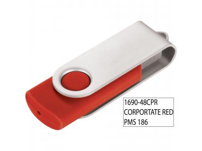 Promotional Giveaway Technology | Rotate Flash Drive 2GB Corporate Red