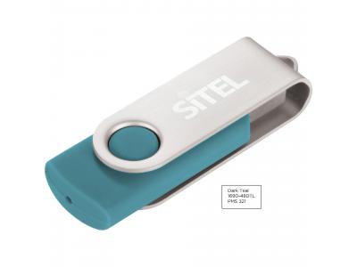 Promotional Giveaway Technology | Rotate Flash Drive 2GB Dark Teal