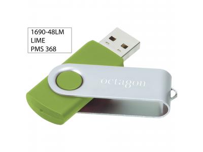 Promotional Giveaway Technology | Rotate Flash Drive 2GB Lime