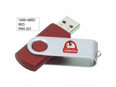 Promotional Giveaway Technology | Rotate Flash Drive 2GB Red