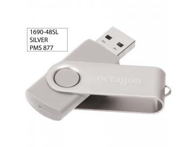 Promotional Giveaway Technology | Rotate Flash Drive 2GB Silver