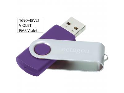 Promotional Giveaway Technology | Rotate Flash Drive 2GB Violet