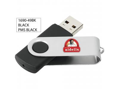 Promotional Giveaway Technology | Rotate Flash Drive 4GB Black