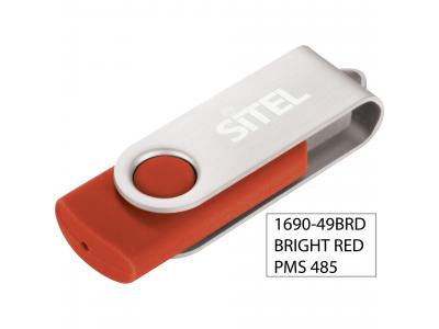Promotional Giveaway Technology | Rotate Flash Drive 4GB Bright Red