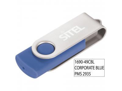 Promotional Giveaway Technology | Rotate Flash Drive 4GB Corporate Blue