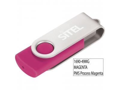 Promotional Giveaway Technology | Rotate Flash Drive 4GB Magenta