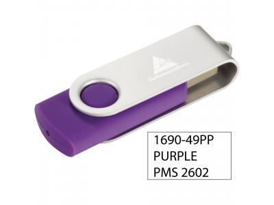 Promotional Giveaway Technology | Rotate Flash Drive 4GB Purple