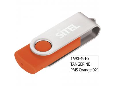 Promotional Giveaway Technology | Rotate Flash Drive 4GB Tangerine