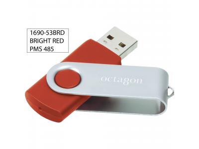 Promotional Giveaway Technology | Rotate Flashdrive 8GB Bright Red