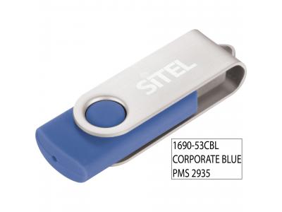Promotional Giveaway Technology | Rotate Flashdrive 8GB Corporate Blue