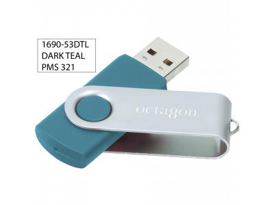 Promotional Giveaway Technology | Rotate Flashdrive 8GB Dark Teal