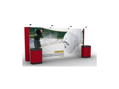 20' Straight Pop Up Displays w/Photo Murals | Pop Up Display