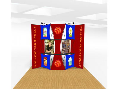 10x10 Push Thru Wide Skin Expressions Pop Up Displays | Trade Show Displays