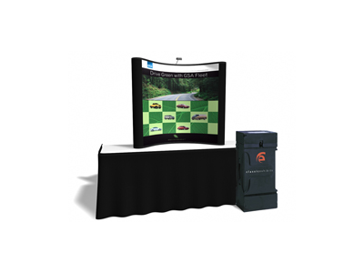 6 Ft Table Top w/2 Photo Murals  | Trade Show Displays by ShopForExhibits