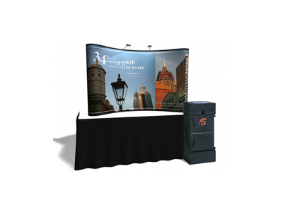  8 Ft Table Top w/All Photo Murals | Trade Show Displays by ShopForExhibits