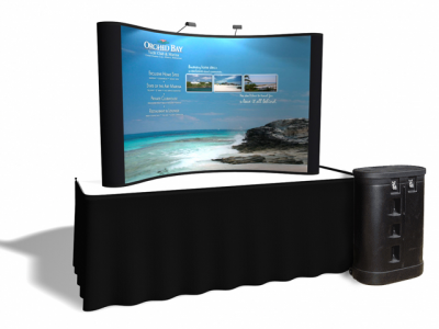  8 Ft Table Top w/3 Photo Murals | Trade Show Displays by ShopForExhibits