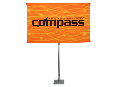 Compass Banner Stand no Table