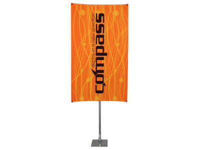 Compass Table Top Banner Stand Upright