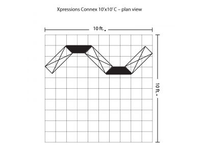 Xpressions Connex 10x10 Pop Up Displays Kit C | Trade Show Displays