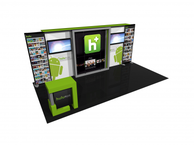 Eco-2008 | Eco Smart Hybrid Custom Modular Trade Show Display - left view