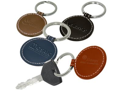 Promotional Giveaway Gifts & Kits | Limelight Round Leather Key Fob