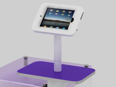 MOD-1329 Rotating iPad Mount (wht) | Counters, Pedestals, Kiosks, & Workstations