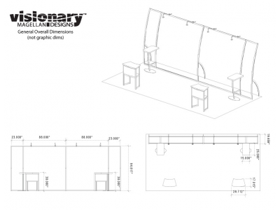 Portable Custom Modular Hybrid Displays | VK-2094 20 Ft. Magellan  Dims