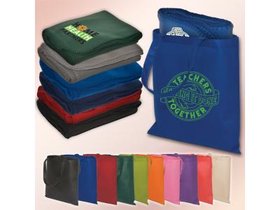 Promotional Giveaway Gifts & Kits | Econo Tote-A-Blanket Combo 