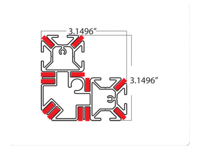 L Profile Dimensions | Tension Fabric Displays