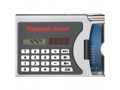 Promotional Giveaway Technology | Calculator & Business Card Holder