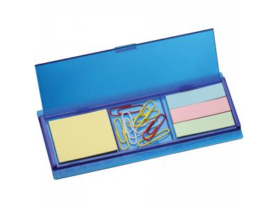 Promotional Giveaway Office | Work Rules Desk Organizer Translucent Blue