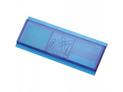 Promotional Giveaway Office | Work Rules Desk Organizer Translucent Blue