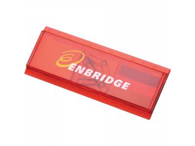 Promotional Giveaway Office | Work Rules Desk Organizer Translucent Red