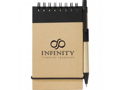 Promotional Giveaway Office | The Recycled Jotter & Pen Natural with Black Trim