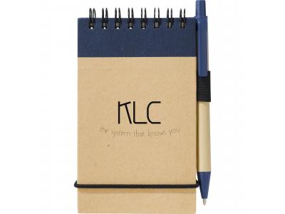 Promotional Giveaway Office | The Recycled Jotter & Pen Natural with Blue Trim