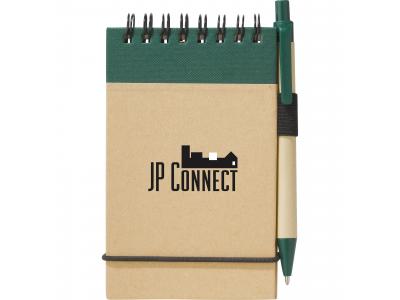 Promotional Giveaway Office | The Recycled Jotter & Pen Natural with Green Trim