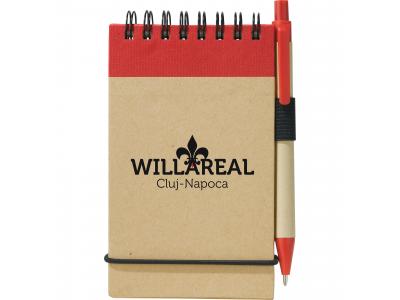 Promotional Giveaway Office | The Recycled Jotter & Pen Natural with Red Trim