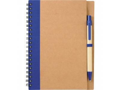 Promotional Giveaway Office | The Eco Spiral Notebook & Pen Blue